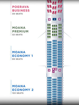 Air Tahiti Nui Seat map Dreamliner